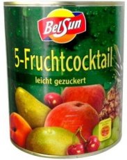 BELSUN - 5-vruchtencocktail lichte siroop (425ml)