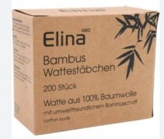ELINA - Oorstokjes bamboo (200st) ELINA - Oorstokjes bamboo (200st)