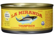 LA MIRANDA  - Tonijn in zonnebloemolie (185gr) LA MIRANDA  - Tonijn in zonnebloemolie (185gr)