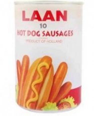 LAAN - Kippenworstjes 10 hot dogs halal (425ml) LAAN - Kippenworstjes 10 hot dogs halal (425ml)
