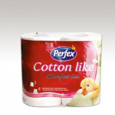 PERFEX - Toiletpapier 3laags cotton (4 rollen)